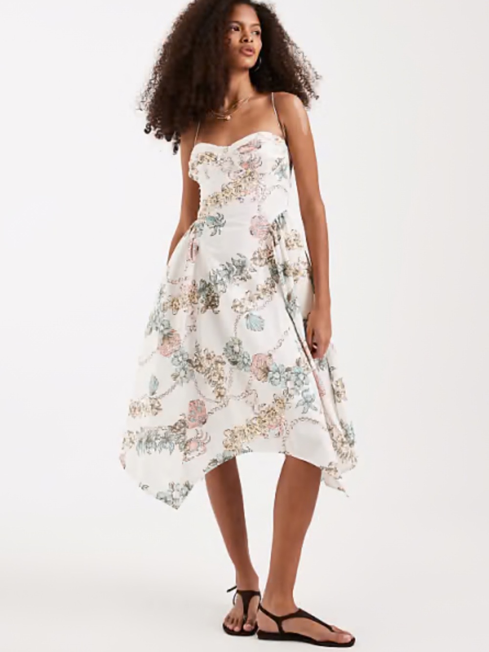 Free People Cherish Print Midi Dress